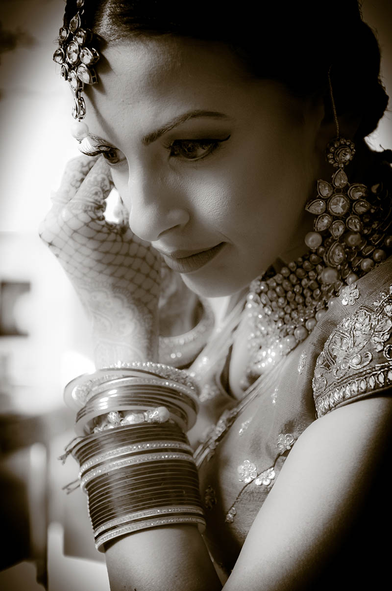 Sepia Bridal Portrait