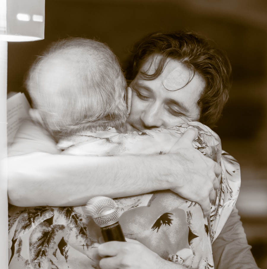 Groom Hugs Dad